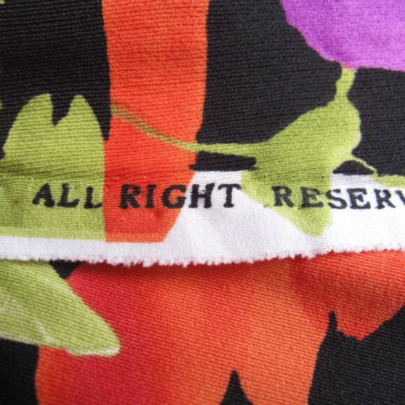 VTG Hi-Fashion Fabrics Safari Giraffe Zebra Elephant Neon Stretch Knit 72 x 66" - Picture 6 of 7